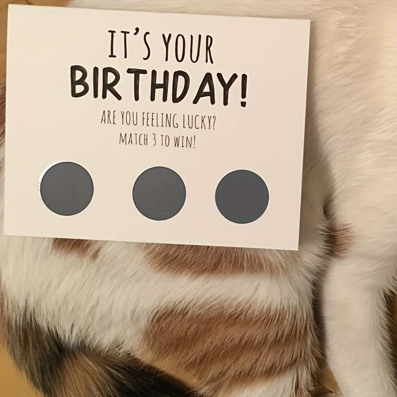 Creative Scratch-Off Birthday Cards, Interactive Lucky Gift Card, Fun Surprise for Couples/friends, Adult Party Prank Gift