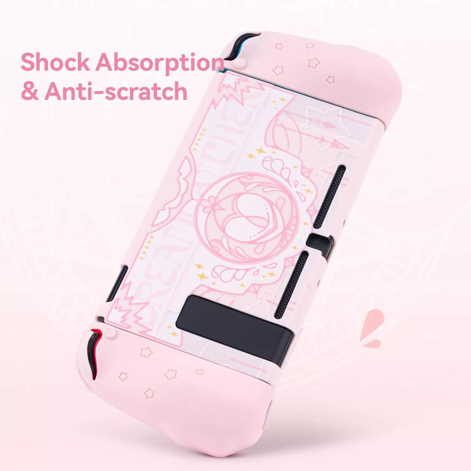 GeekShare Protective Case Compatible with Nintendo Switch / NS  Oled Console Accessories and Joy Con- Slim Cover Case Charging Dock Case with Ergonomic Design for Switch Model - Star Wings