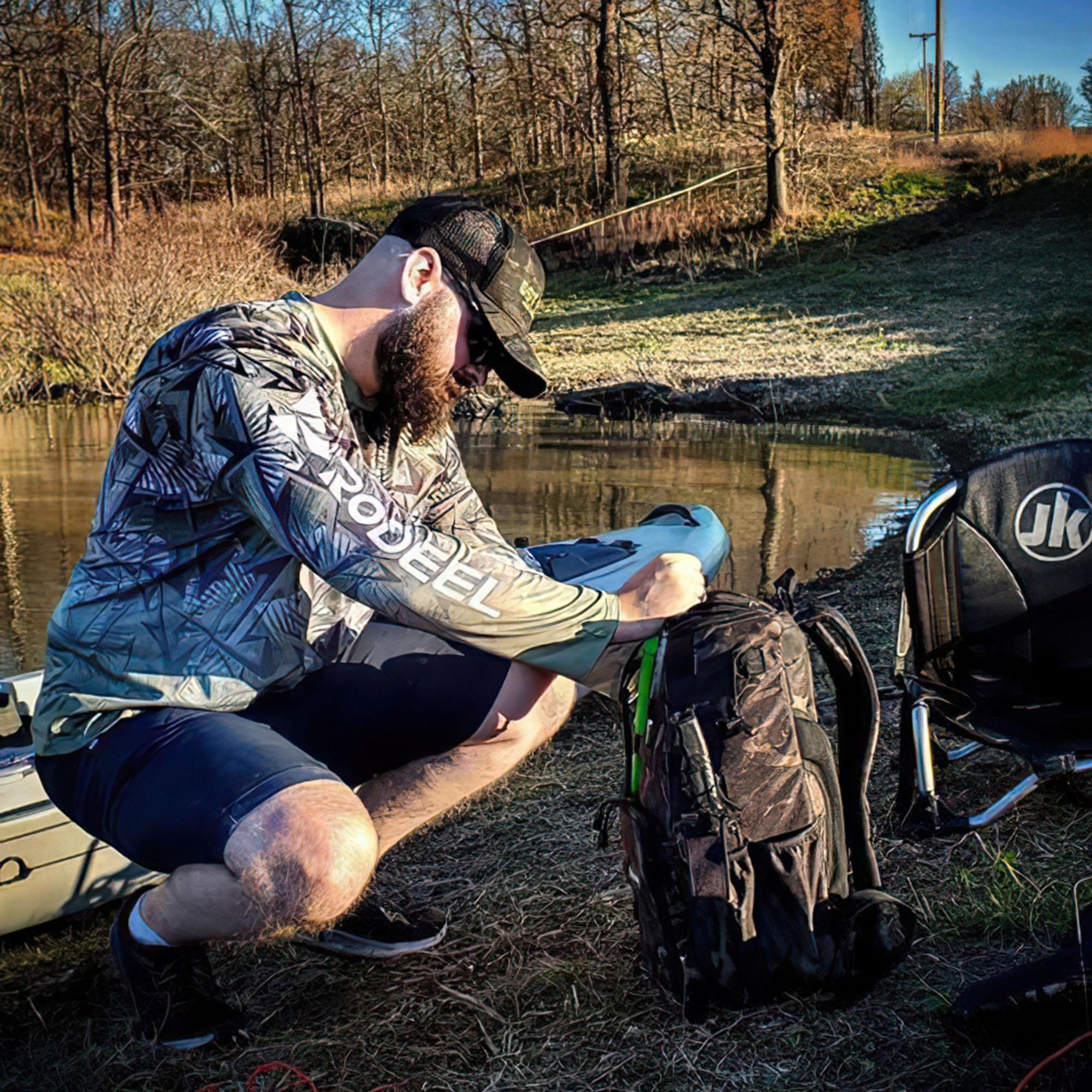 【RODEEL】905 Long Sleeve Shirts Men UPF 50+ Sun UV Protection Lightweight Quick Dry Moisture Wicking Breathable Cooling Athletic Activewear for Outdoor Sports Gym Workout Hiking Camping Running Biking Boating Construction Landscaping, Holiday Gift