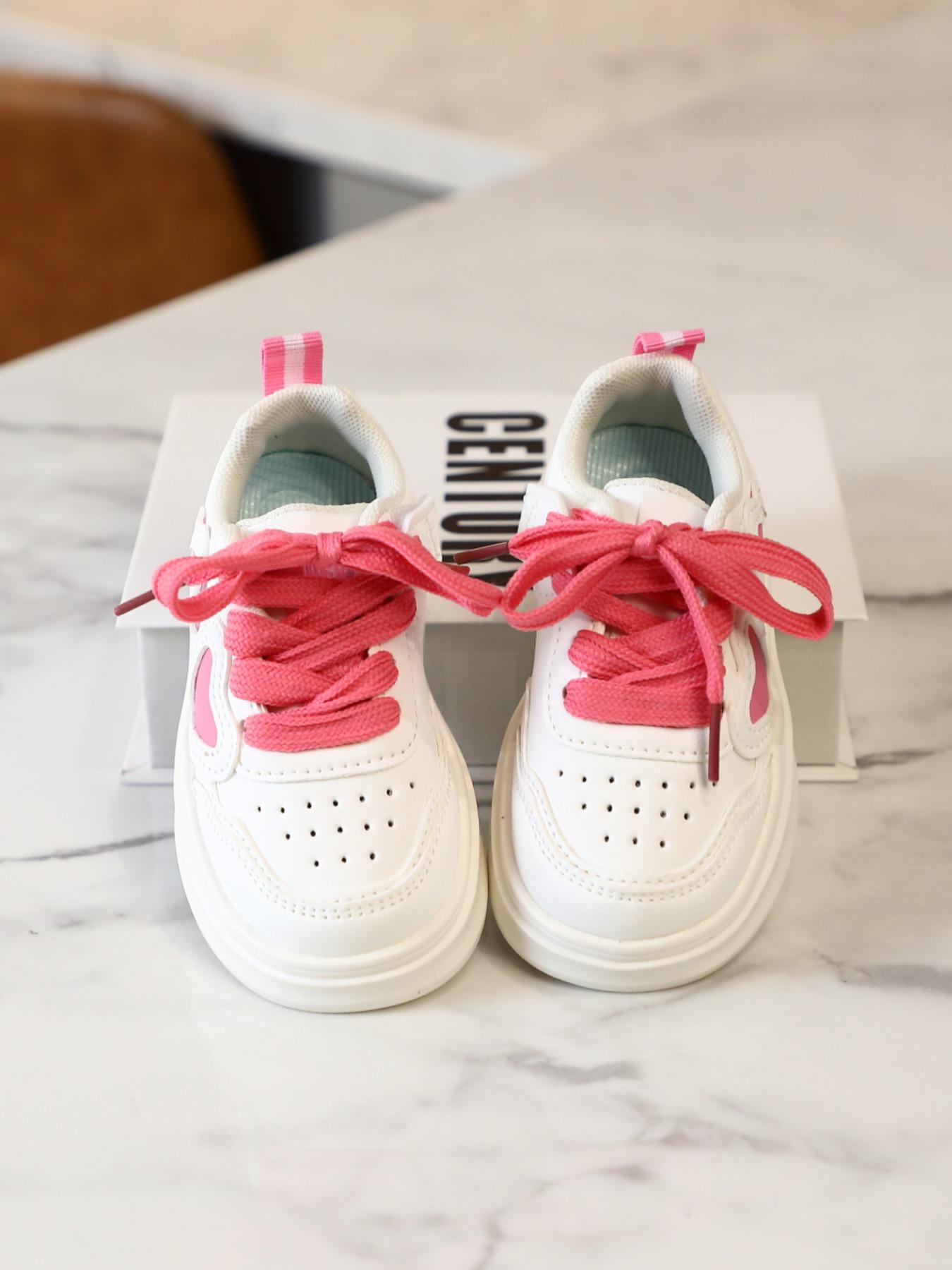 Girls Thick Sole Heart Sneakers Spring Autumn New Velcro Shoes Boys Baby Trendy Sports Shoes Casual Trainers