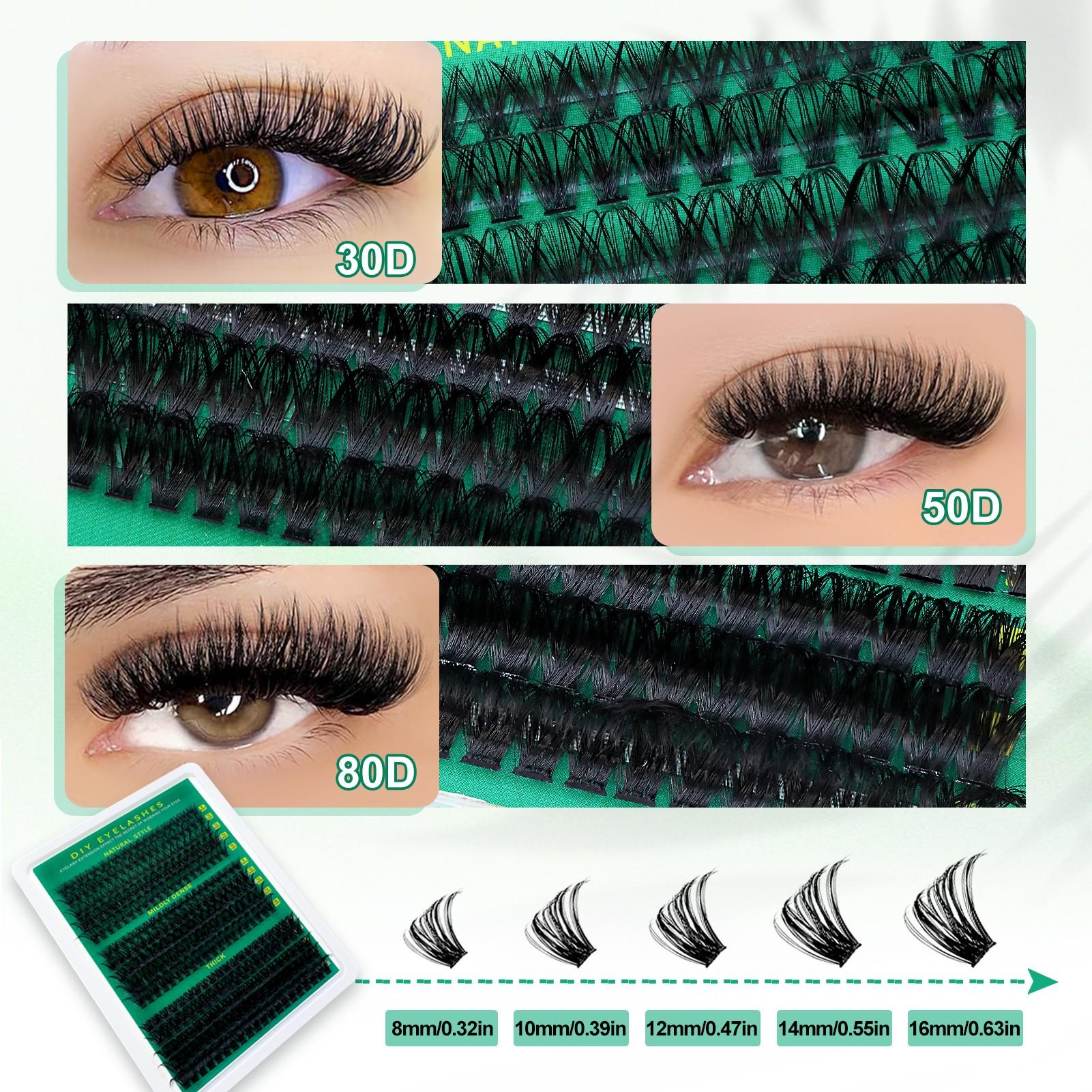 3-Piece Eyelash Adhesive & Sealing Kit, Personal Lash Glue for Strong Fix, DIY Eyelash Extensions & Remover with Brush, Allergy-Free Liquid Gel