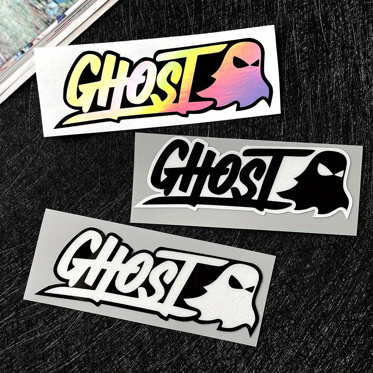 1PC Waterproof vinyl sticker decal for motorcycles and cars, featuring a ghost design, perfect for your motorcycle windshield and body, Motorcycle Stickers, Waterproof Vinyl Decals