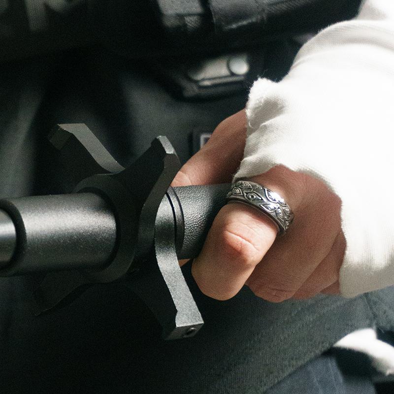 GTHIC Eye of Providence All Seeing Eye Spinner Ring For Men Women Birthday Mother's Day Gifts Stainless Steel