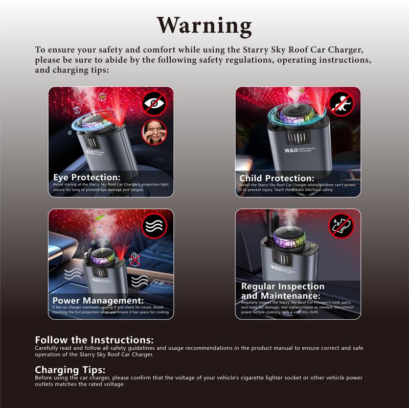 Starlight Retractable Car Charger with Aromatherapy, 5 in 1 Fast Charging 66W Car Phone Charger Adapter, USB C Car Accessories Compatible with iPhone 16/15/14/13/12/11 and Android