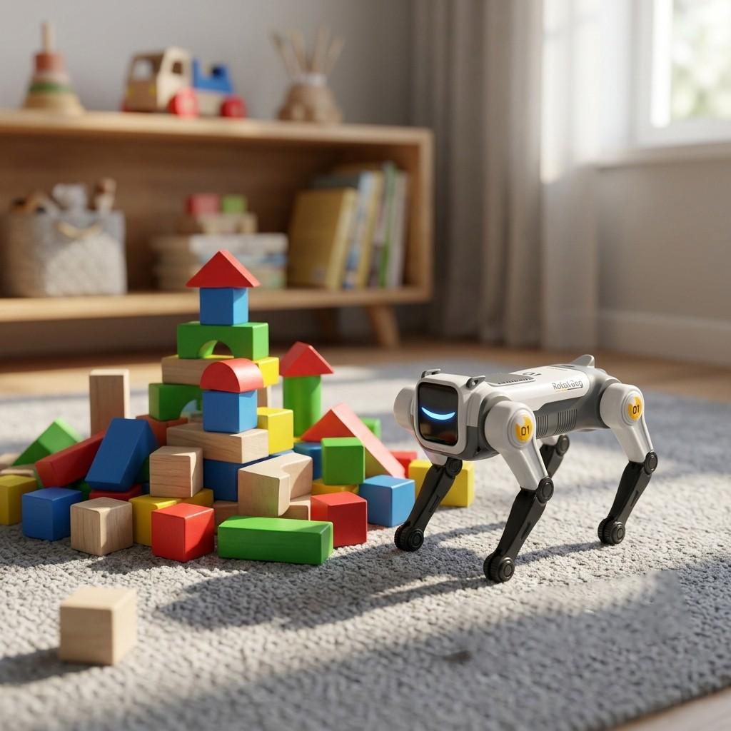 Electric Remote Control Robot Dog Toy, Voice-Controlled Bionic Mechanical Dog, Unisex Gift with Batteries Included