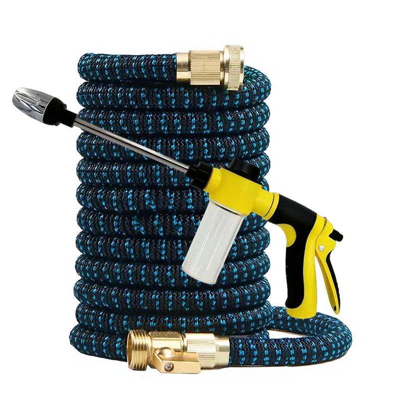 New Flexible Retractable Irrigation Hose - Magic Garden Hose with Spray Gun - High Pressure - Car Cleaning Tool - Plant Watering System with Adjustable Control Valve - Watering Nozzle - Gardening and Lawn Supplies
