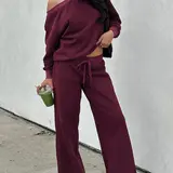 【Black Friday】Women's Long Sleeve Jumper & Pants, 2 Piece Outfit Set, Fall Basic Sweatsuit Outfits, Clothes for Lady #GLOBAL PICKS
