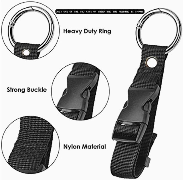 Luggage Packing Strap, Portable Luggage Bag Holder, Jacket Outerwear Clip, Climbing Carabiner Tie, External Attachment Band