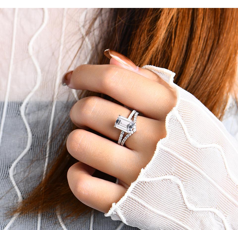 Stackable Band Synthetic Moissanite Ring For Daily Wearing Anniversary Engagement Gift R001 SpringStatements