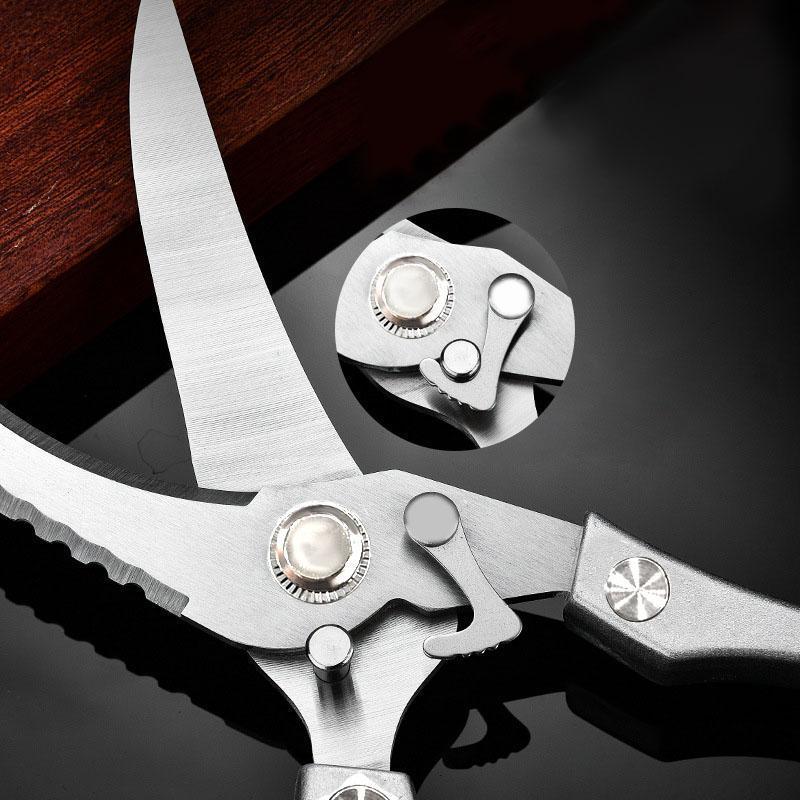 1pcs stainless steel kitchen scissors, multi-purpose, sharp and practical poultry scissors, can be used for vegetables, fish, chicken bones, etc., cooking scissors are a must-have in the kitchen, dishwasher safe