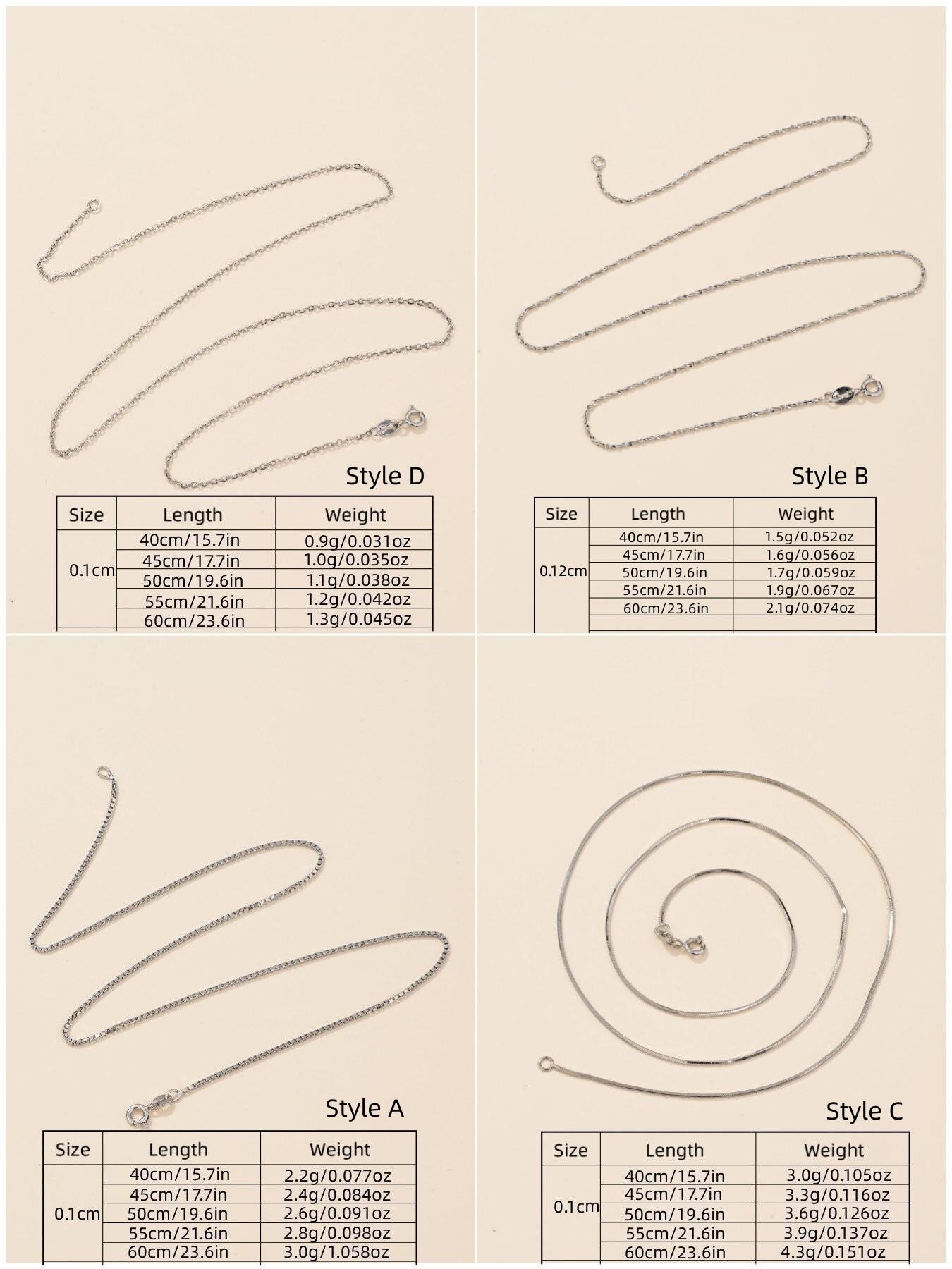 925 Sterling Silver Women's Simple Fashion Chain Necklace, Classic Series Necklace, Fashion Jewelry Accessories for Women As Gift, Minimalist Necklace