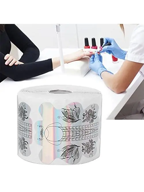 200PCS Self-Adhesive Nail Forms for Acrylic, UV & Poly Gel - Long Length Sculpting Stickers for Nail Art Extension, Ideal for Home & Professional Salon Use