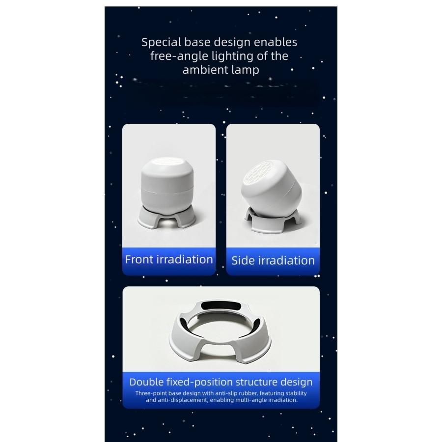 Rotating Projection Lamp, Plug-And-Play No Extra Cables, Stable Base, Cozy Home Decor, Ocean Series, Snowflake Series, Snowman Series