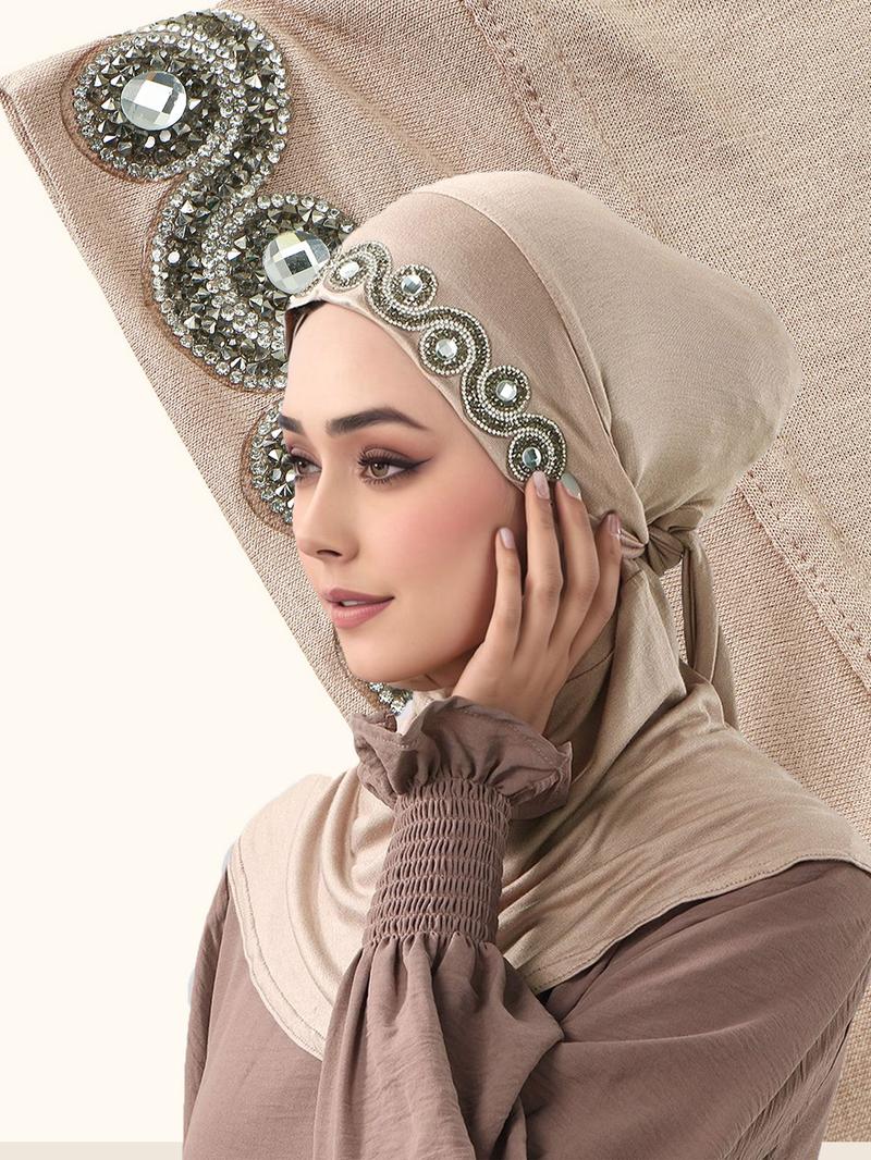 Women's Stretchy Jersey Turban Hijab Scarf, Soft Fabric Head Wrap Suitable for All Occasions, Elegant Design for Everyday Use