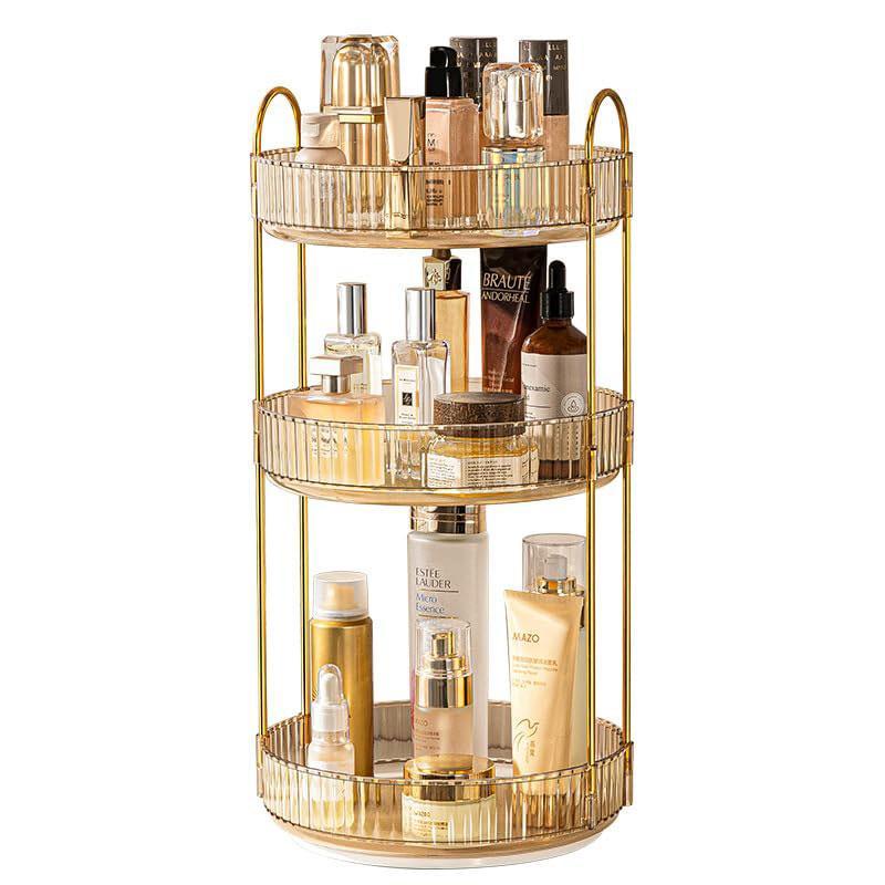 360° Rotating Makeup Organizer Rack, Full Angle Rotation, Multi-Layer Storage, Precision Fit for Vanity Table, Essential Beauty Storage, Makeup Cosmetic Organizer, Cosmetics Organizer Storage