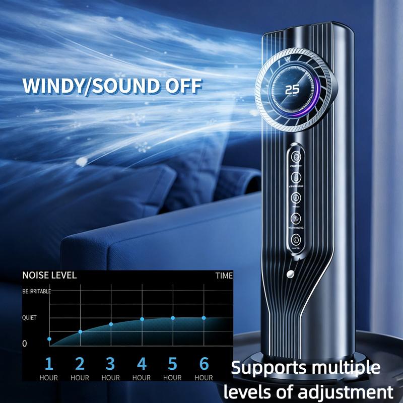 Portable Air Cooler Desktop Fan, 3-In-1 Cooling Humidifier, 6 Speeds, 100L Capacity, USB Powered, Compact Design, Timer, Office & Bedroom Use