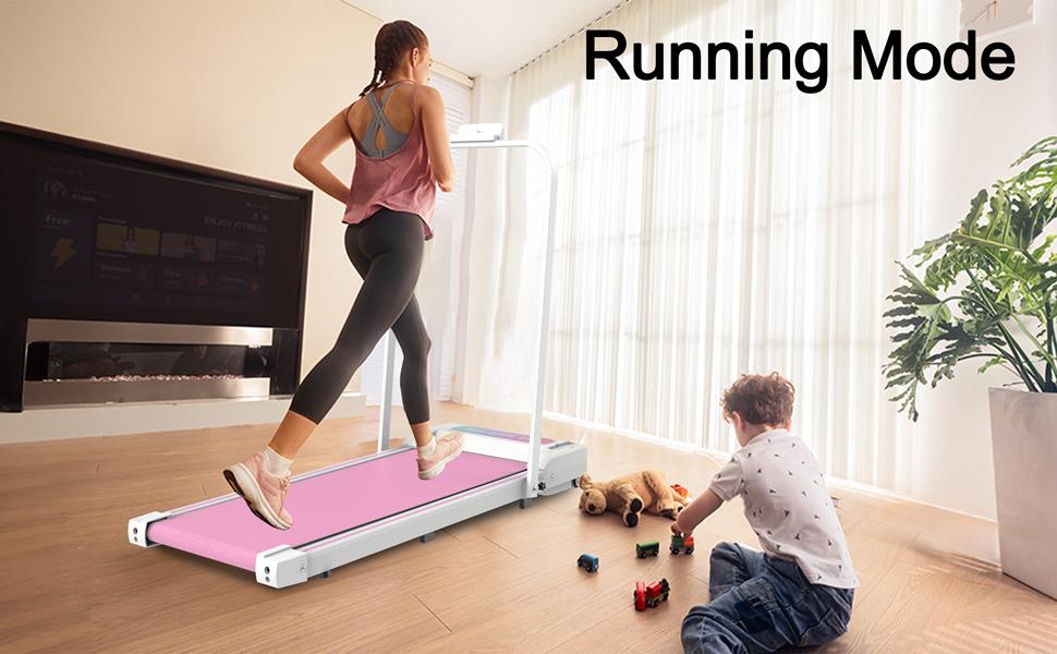 【SAVEYOUR】Folding Treadmill 2 in 1 Walking Pad,Under Desk Treadmill, Foldable Portable Treadmill with Handle Remote Control LED Display, Walking Jogging Machine for Home Office Use
