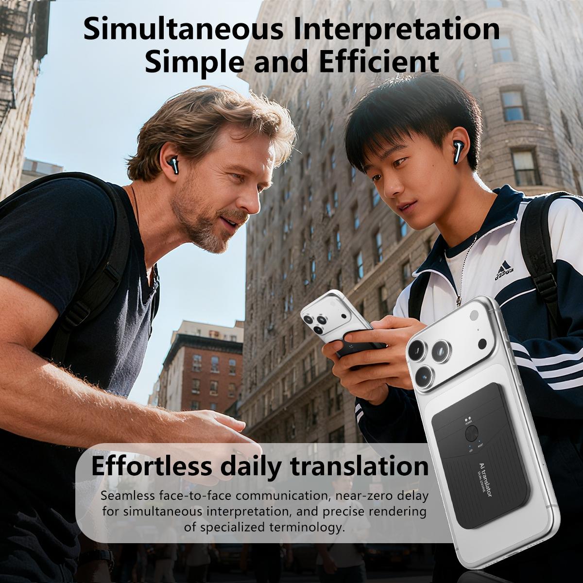 Ai Smart Digital Mini Translator, Multilingual Real-Time Translation, Ideal for Travel and Daily Use, Compact and Portable Design