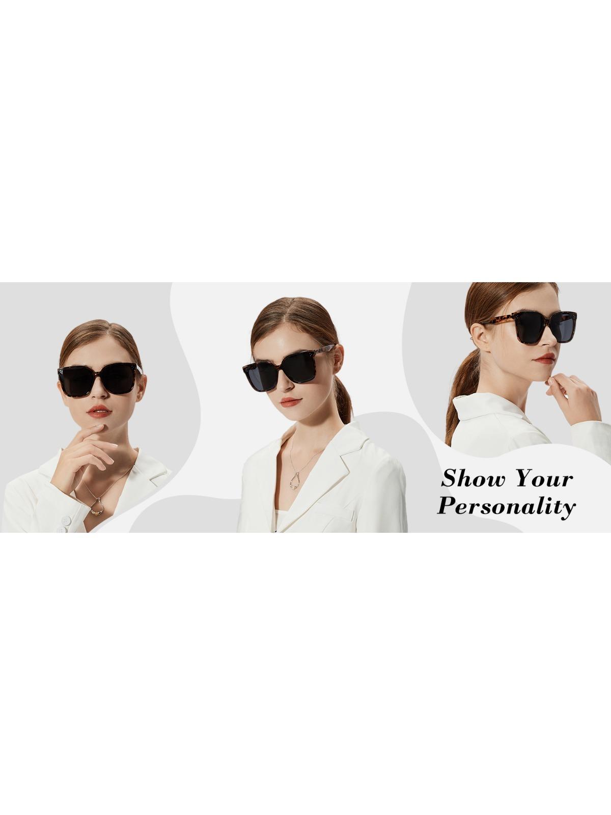 Retro Square Polarized Sunglasses Women Men Vintage Minimalist Shades B2600 Retro Square Polarized Sunglasses Women Men Oversized  main image 2
