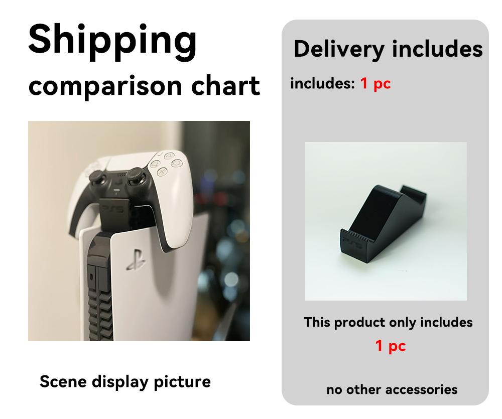 1PC PS5 Controller Charging Dock Alternative, Console-Mounted Dual Controller Holder, PS5 Gaming Accessories Storage Organizer (Stand Only)