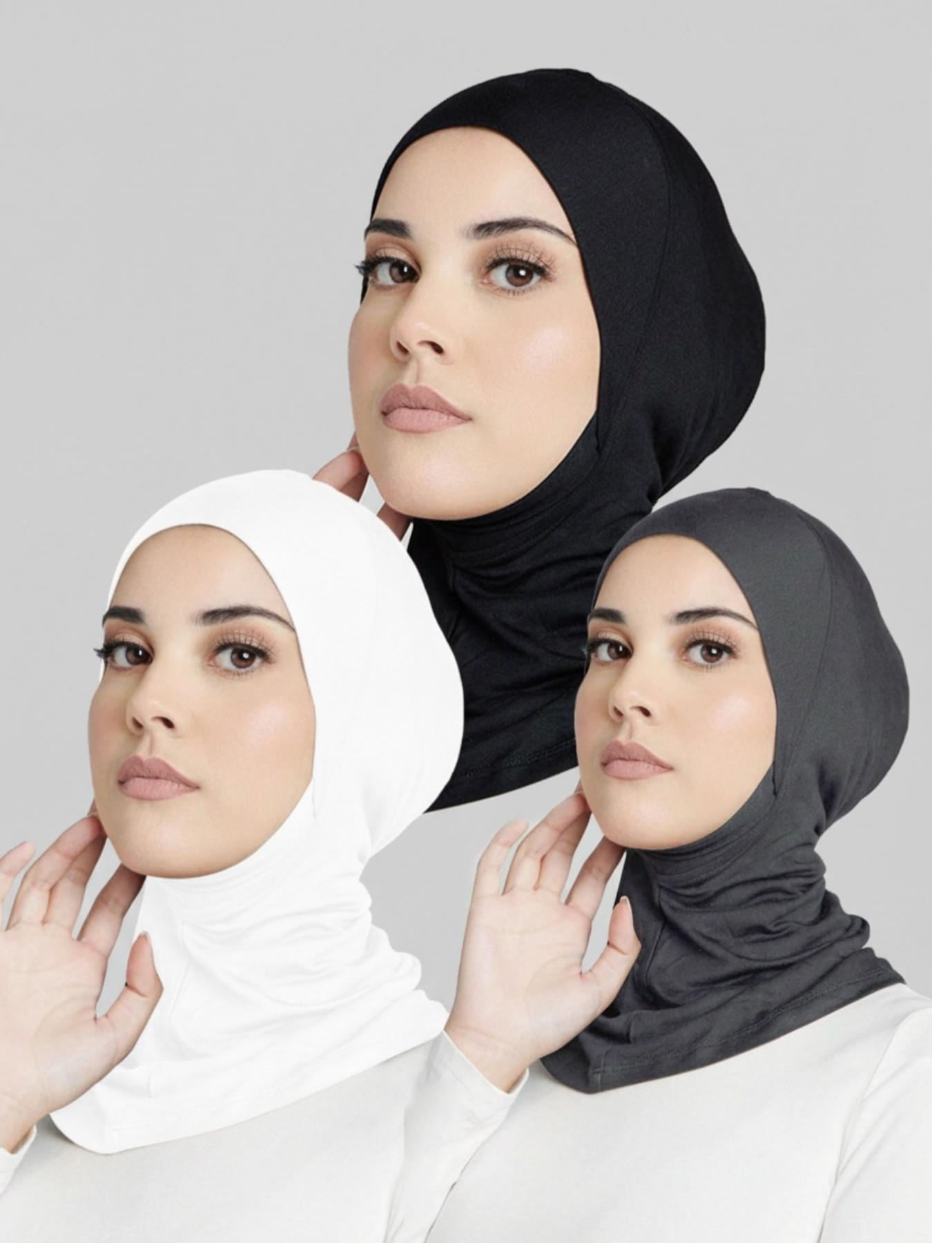 Women's Solid Color Instant Hijab Casual Soft Comfortable Breathable Hijab for Daily Wear, Fashion Accessories for Women & Girls, Modest Hijab