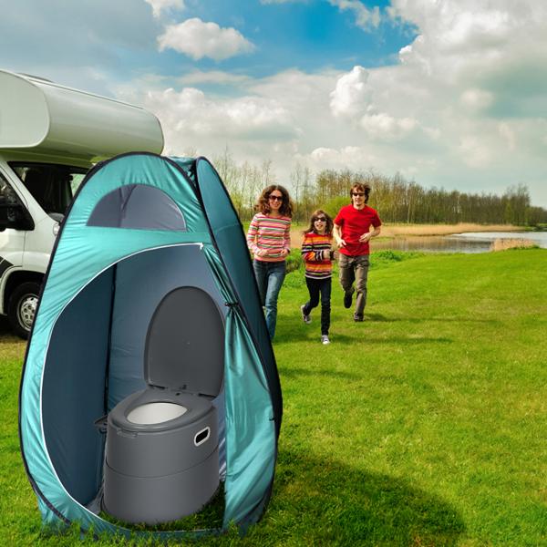 120x190cm 1-Person Pop Up Privacy Shelter Tent, Portable Outdoor Changing Room & Shower Toilet Tent, Lightweight Steel Wire Frame, Compact Fold, Built-In Storage Pocket, No Floor (for Hiking Camping Outdoor Showers)