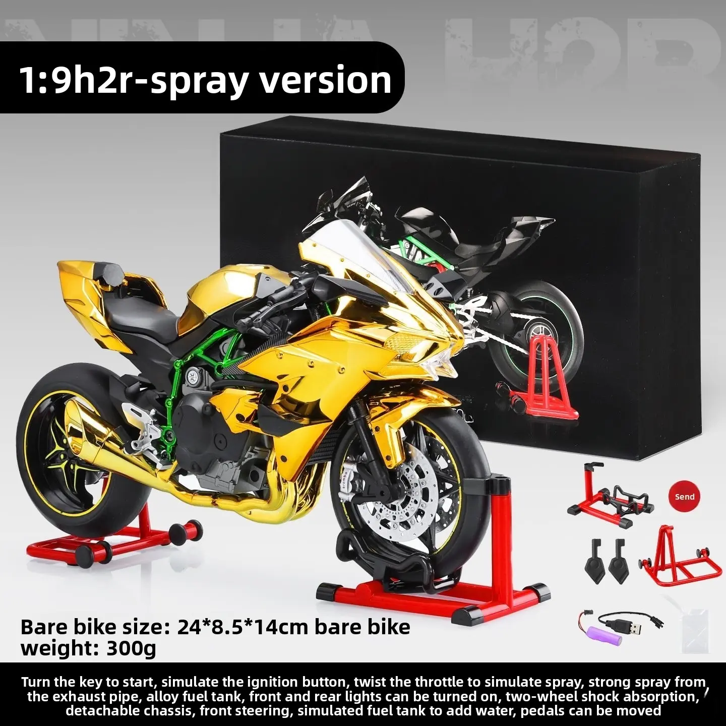 (Golden) 1:9 Kawasaki H2R