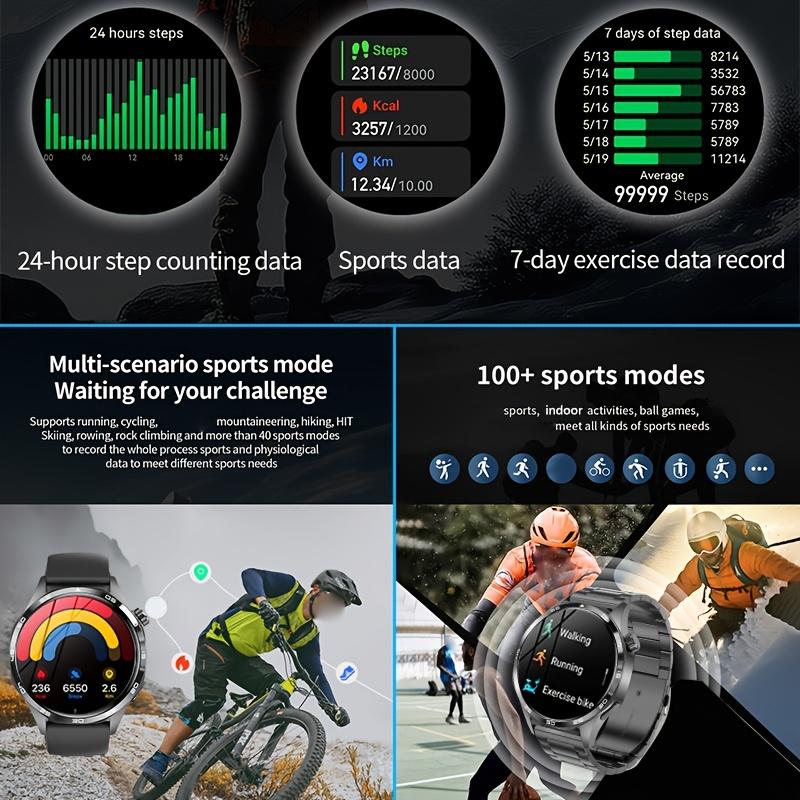 Watch6 Pro smart watch, 1.53-inch touch screen wireless calling, with over 100 sports modes and watch faces, AI voice assistant, compatible with Android and iPhone watches, fitness watch wearable device, Milanese stainless steel strap waterproof watch.