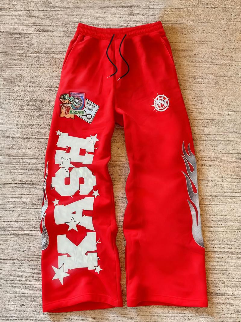 Trendy Black Fleece - lined Sweatpants with "KASH" Lettering, Star and Flame Graphics, Ideal for Street - style and Hip - hop Wear, Trending on TikTok #Sweatpants #StreetFashion #TikTokTrend, Sports Casual Pants Trendy Black Fleece - lined Sweatpants with "KASH" Lettering, Star and Flame Graphics, Ideal for Street - style and Hip - hop Wear, Trending on TikTok #Sweatpants #StreetFashion #TikTokTrend, Sports Casual Pants
