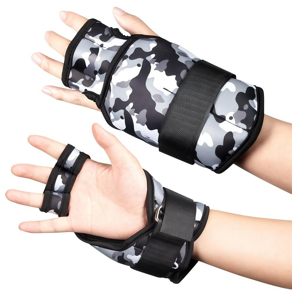 1 Pair Wrist Weighted Sandbags with Finger and Thumb Holes, Available in 1kg or 2kg for Men and Women Training Gloves for Boxing and Running Sports Fitness