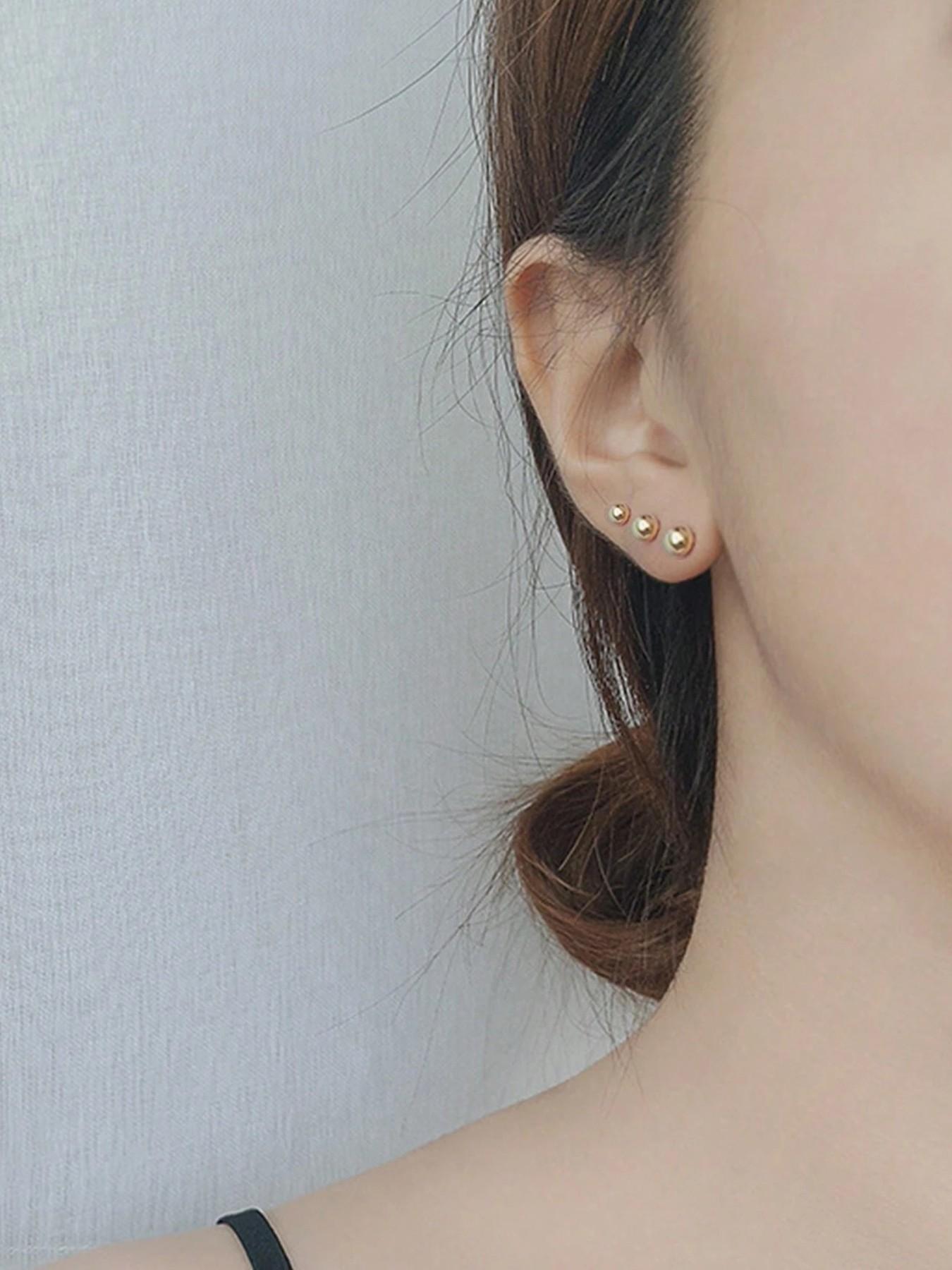 3pcs Threadless Cartilage Earrings, Medusa Piercing Studs, 20gauge Nose Studs, Helix Conch Tragus Jewelry, 2mm 3mm 4mm