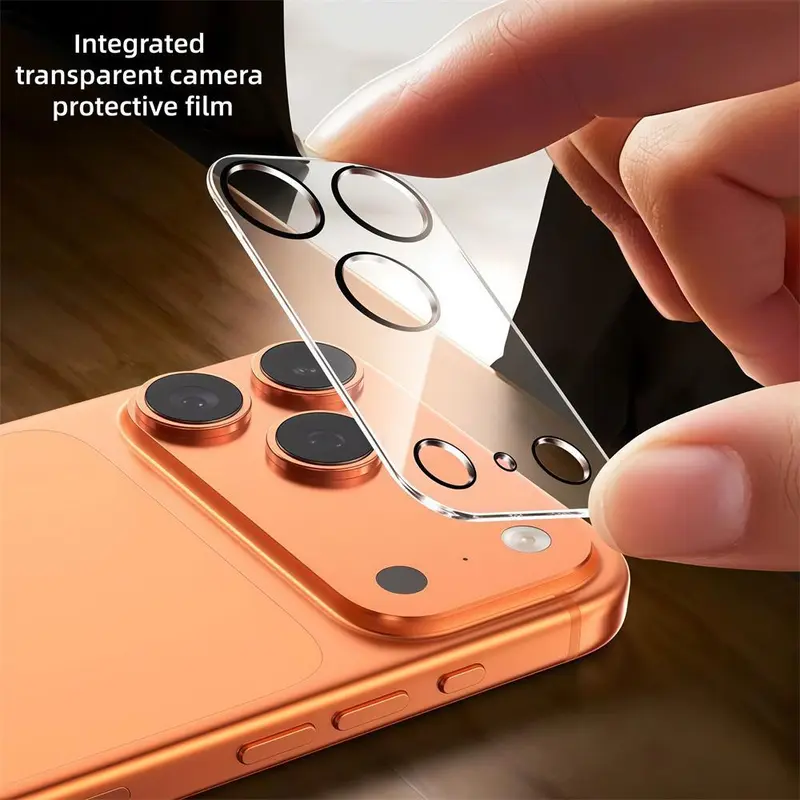 Transparent Full Cover Tempered Glass Lens Protector for iPhone 16,17 Pro Max,18 Pro Max Air - Dustproof, Easy Installation, High-Quality Mobile Phone Accessory with Protective Casing
