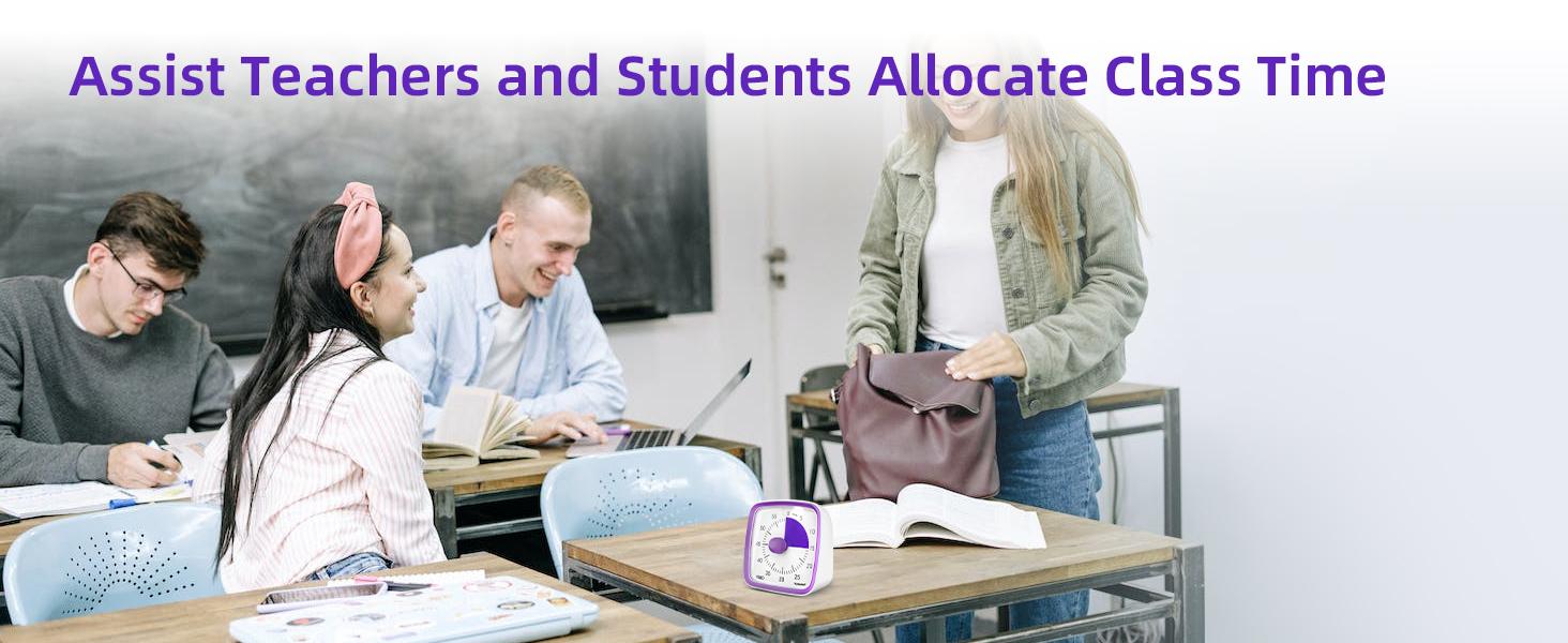 【mothersdaygift】Yunbaoit Night Light 60 Minute Silent Countdown Timer for Office Classroom Kitchen Modern Pastel Visual Timer Boost Concentration Productivity