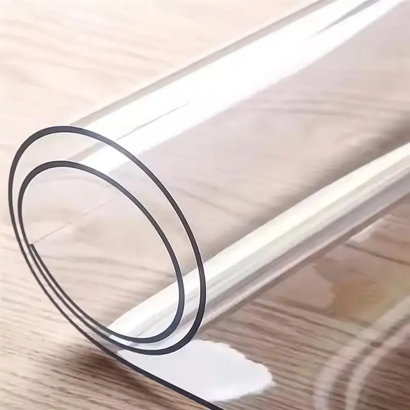 Food Grade PVC Transparent Tablecloth, Waterproof Oil-Resistant Washable, Thickened Edges, Universal for Dining Tables & Coffee Tables, Washable Table Cover