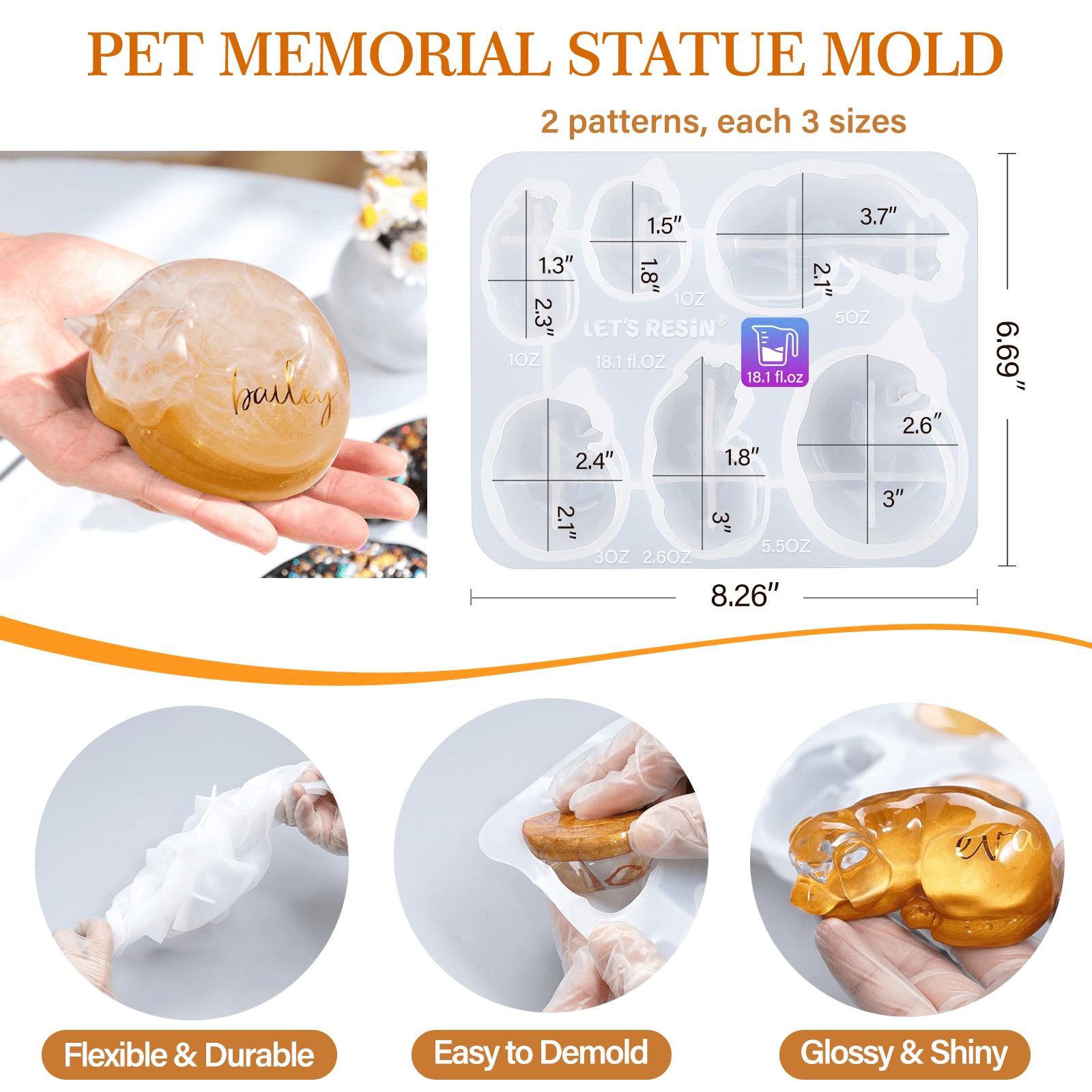 Pet Memorial Statue Resin Molds,3D Animal Epoxy Resin Molds for Preserving Pet Hairs & Ashes, Sleeping Dog and Cat Figurine Silicone Molds,Great for DIY Resin Pet Keepsakes, Pet Loss Gifts - LET'S RESIN Pet Memorial Statue Resin Molds,3D Animal Epoxy Resin Molds for Preserving Pet Hairs & Ashes, Sleeping Dog and Cat Figurine Silicone Molds,Great for DIY Resin Pet Keepsakes, Pet Loss Gifts - LET'S RESIN