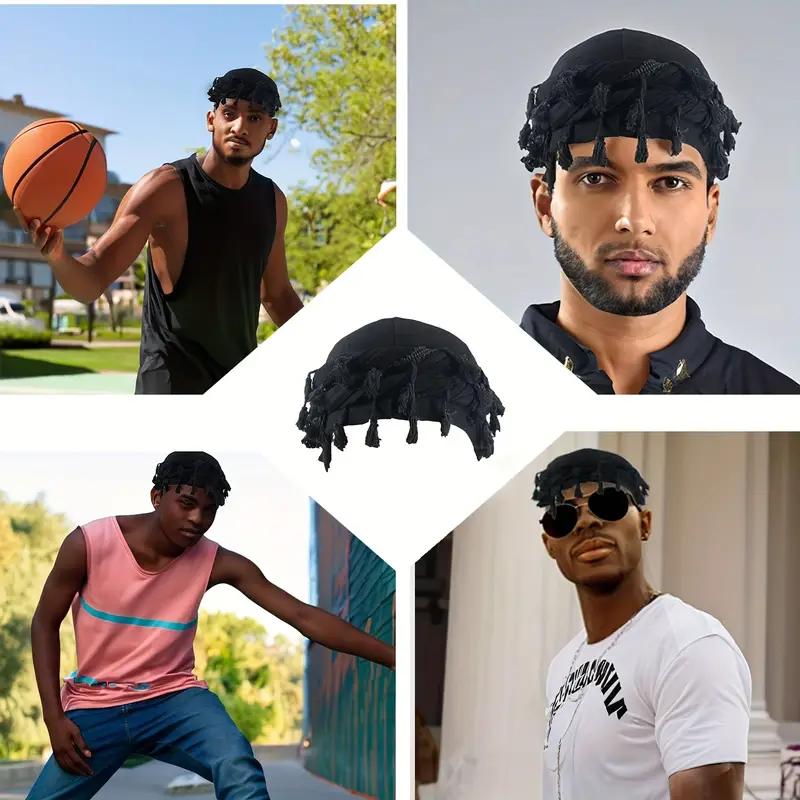 Turban for Men Vintage Twist Head Wraps Durag Satin Lined Halo Turban for WoMen Modal and Satin Turban Scarf Tie，Juneteenth Fashion,muslim men,streetwear