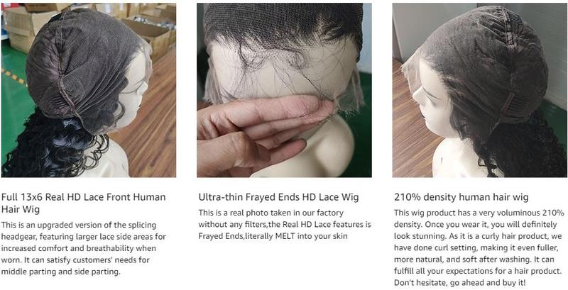 Lemoda 13x4 15A 210% Density 13x6 SKINLIKE Real HD Lace Water Wave Full Lace Frontal Wigs Deep Wave Virgin Human Hair Invisible 0.1mm Ultra-thin Frayed Ends Wet and Wavy Lace Front Wig Tiny Knots Lemoda 13x4 15A 210% Density 13x6 SKINLIKE Real HD Lace Water Wave Full Lace Frontal Wigs Deep Wave Virgin Human Hair Invisible 0.1mm Ultra-thin Frayed Ends Wet and Wavy Lace Front Wig Tiny Knots