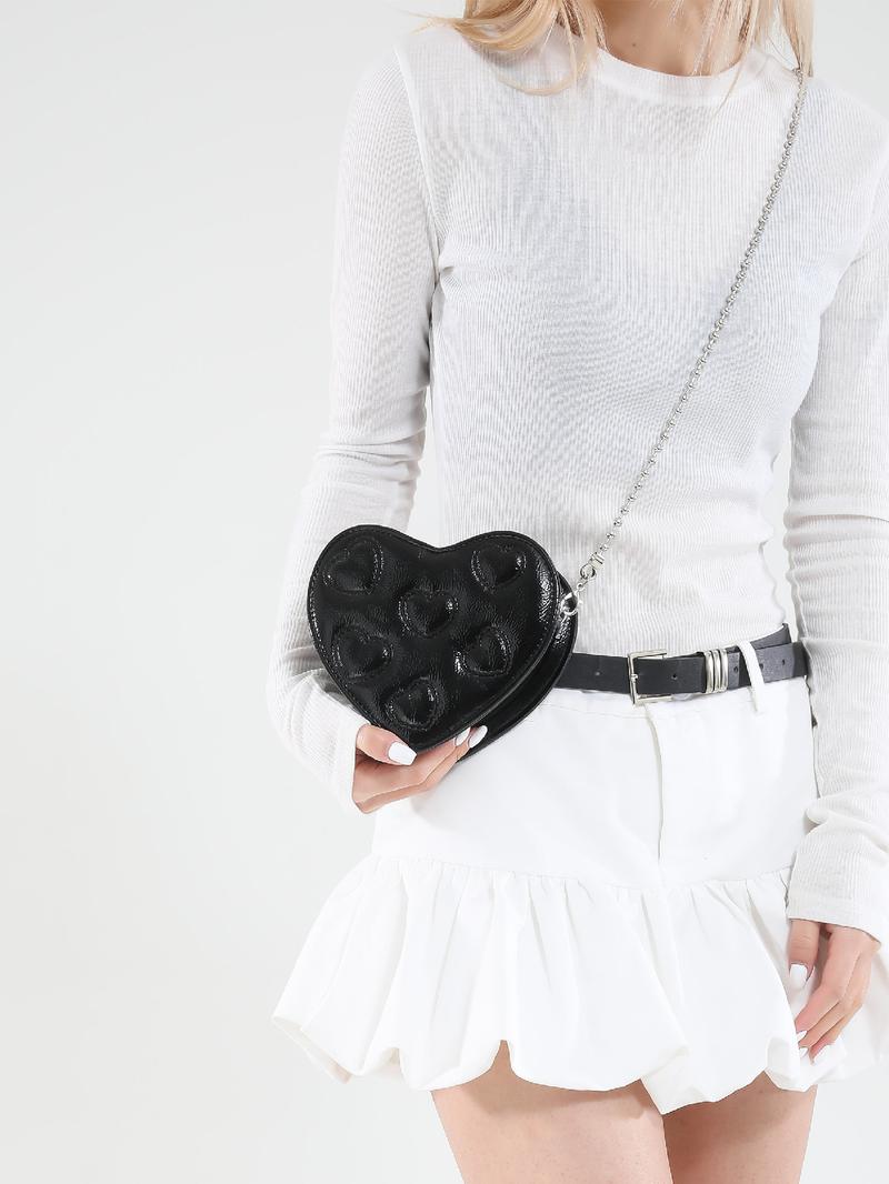 Sweet Cute Heart Design Bag, Single Shoulder Crossbody, Perfect for Valentine's Day Gift for Girlfriend, Stylish and Adorable