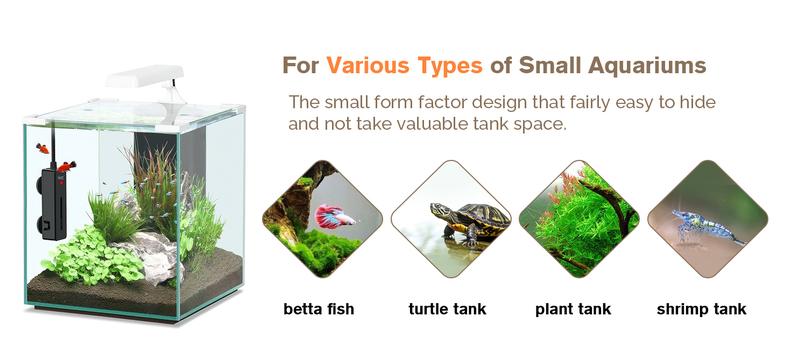 hygger Mini Fish Tank Submersible Heater 20W/75W for 1 -15Gallons Desktop Betta Aquarium Heater with Digital Display Controller Adjustable Temperature