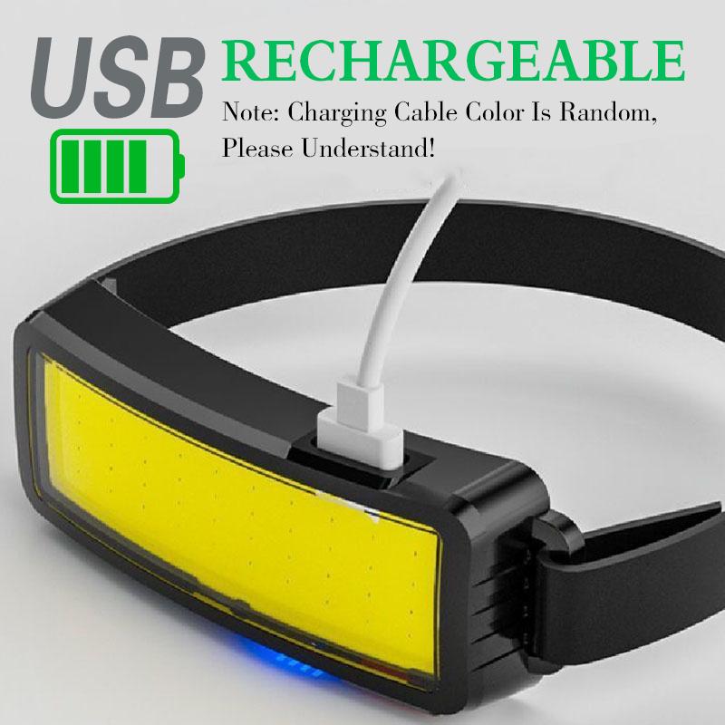 2pcs Head Lamp Usb Rechargeable – Bright Led Headlight for Outdoor Camping, Hiking, Fishing & Running, Lightweight Portable Head Torch with Adjustable Angle, Long Battery Life, Comfortable Headband, Essential Adventure Gear for Hands-free Illumination