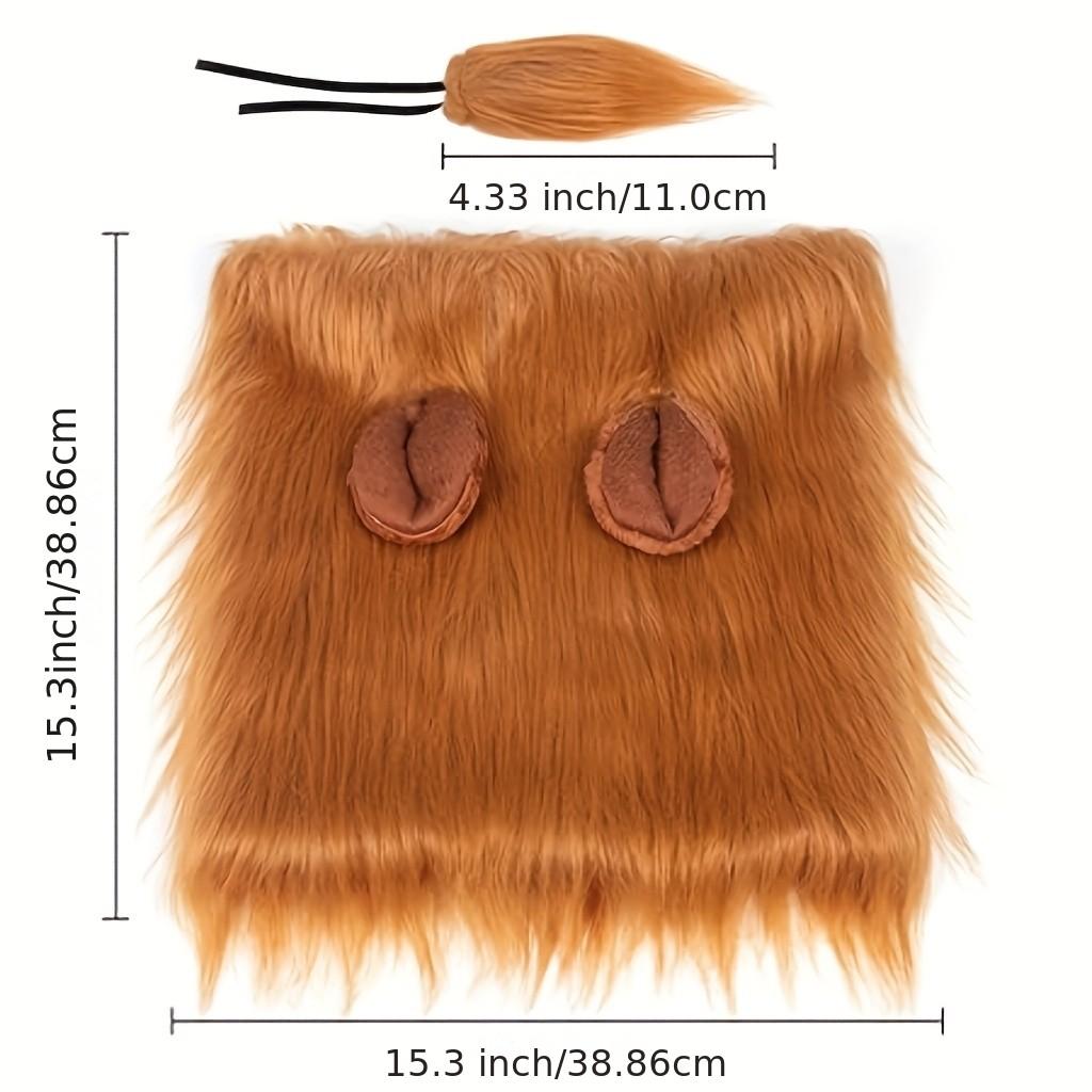 Lion Mane Dog Costume, Lion Mane Wig for Medium to Large Dogs, Halloween for Big Dogs, Fun Pet Dress-Up Gear