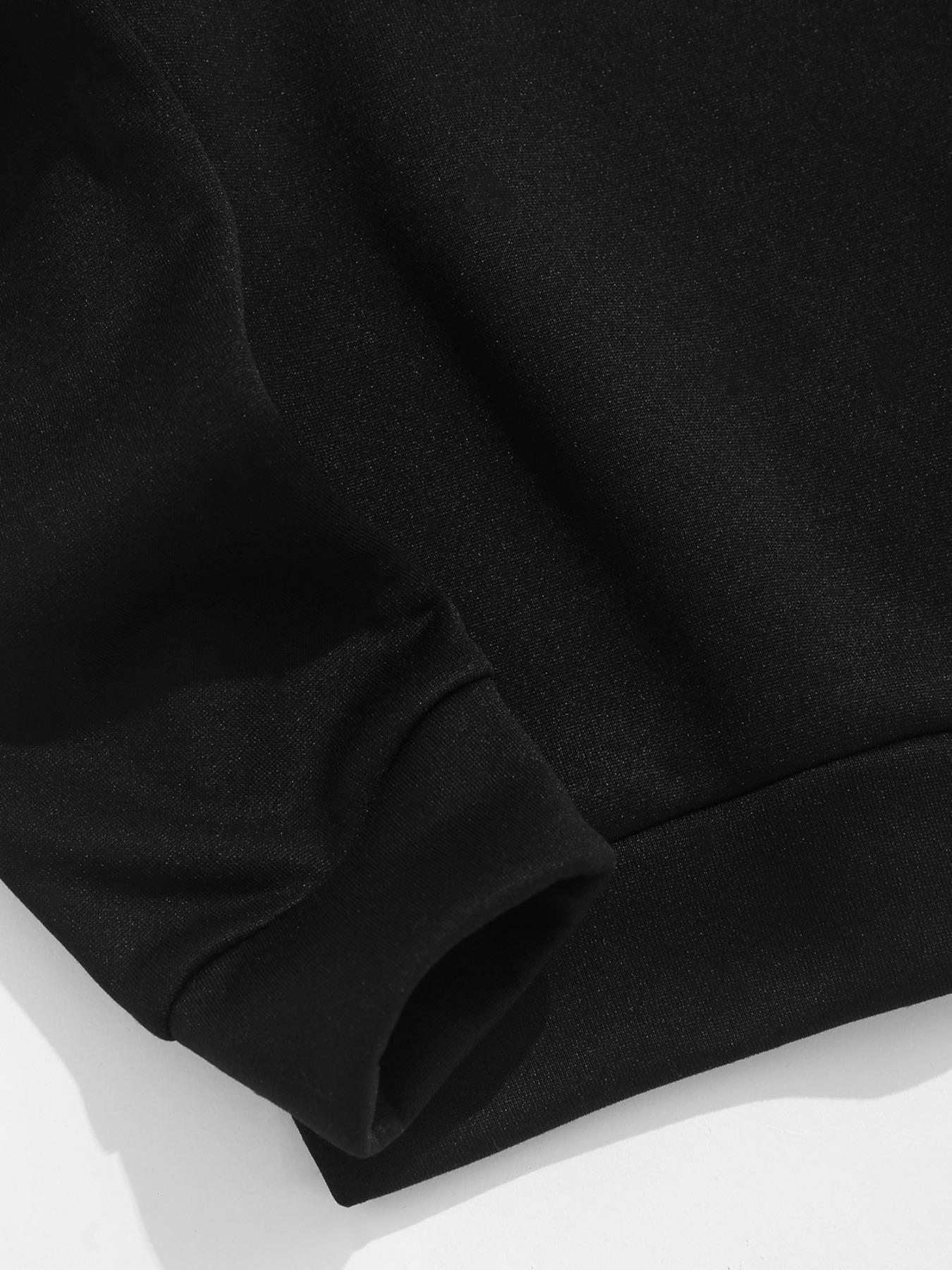 Unisex's Letter & Goose Print Drop Shoulder Cozy Sweatshirt, Casual Loose Long Sleeve Round Neck Pullover for Fall & Winter, Daily Wear Clothes for Men & Women