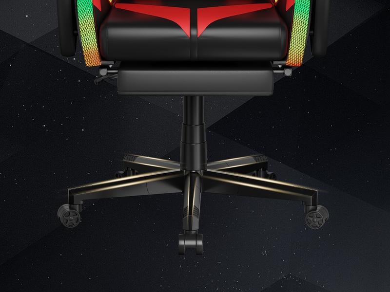 [New Year Flash Sale] KOCEN Gaming Chair , racing style RGB LED light gaming chair, equipped with a lumbar massager, high-back adjustable recliner, with footrest and headrest. Adult gaming chair, large high gaming chair,with sturdy class-4 gas lift.KC-35