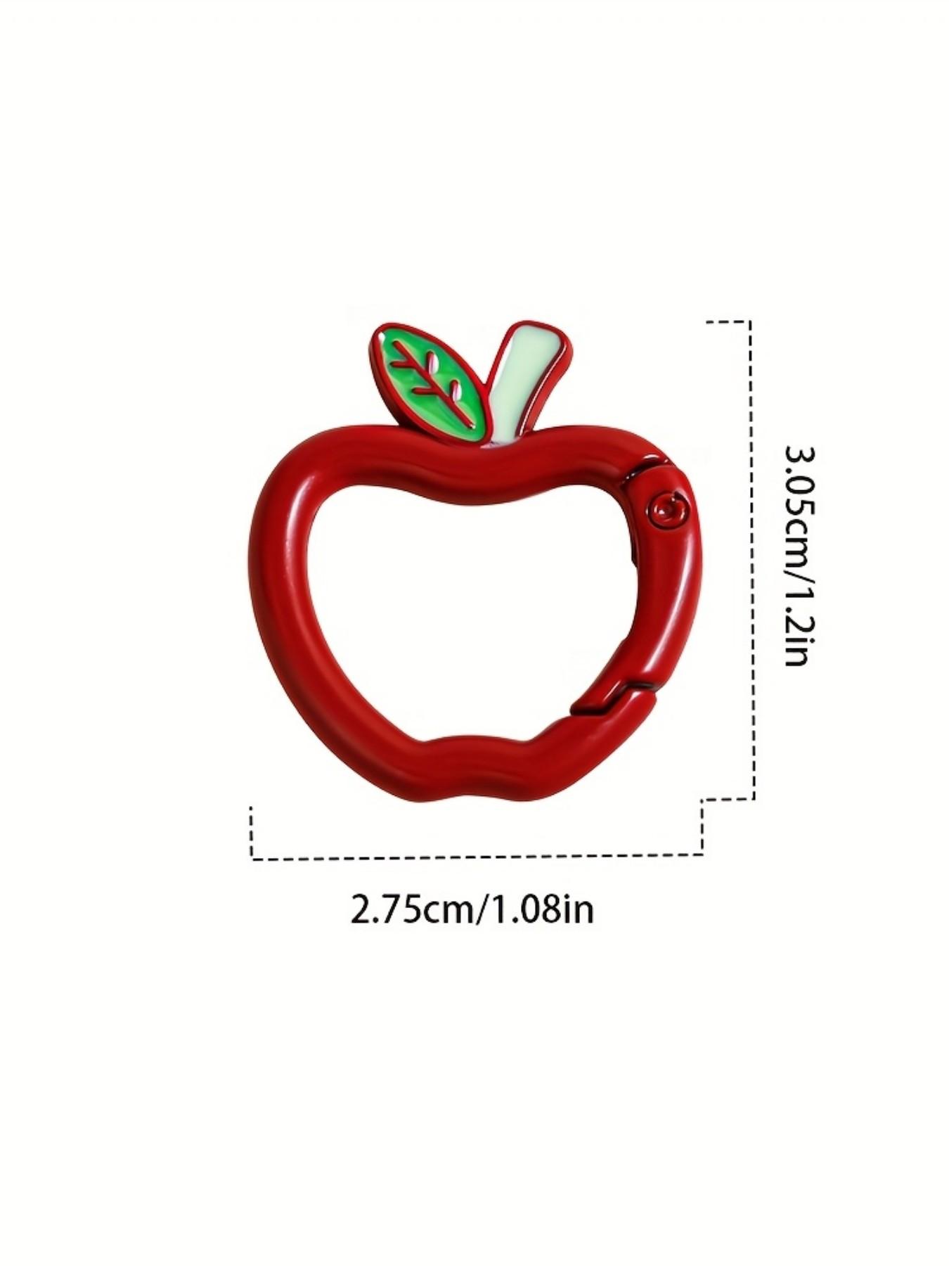 5/20pcs  Apple-Shaped Key Rings for Holiday Celebrations, Bracelet Necklaces, Keychains, And Craft Jewelry Making