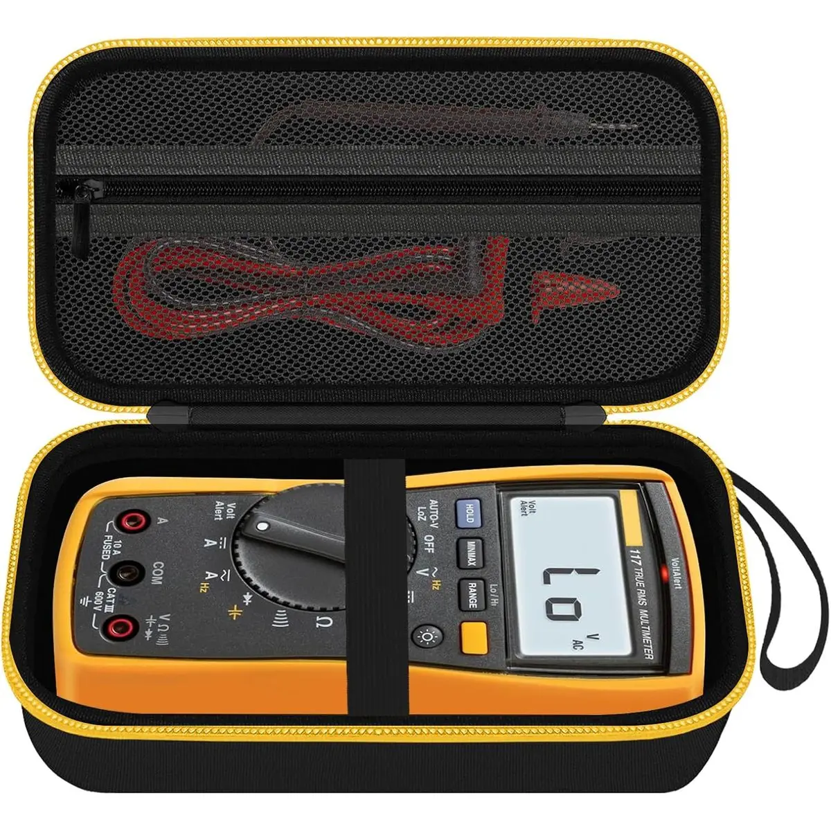 Multimeter Hard Case, Protective Storage Bag for Fluke 15B+/17B+/117/115/116/101, Car Auto Repair Tool Organizer, Vehicle Maintenance Accessory, for Home Use