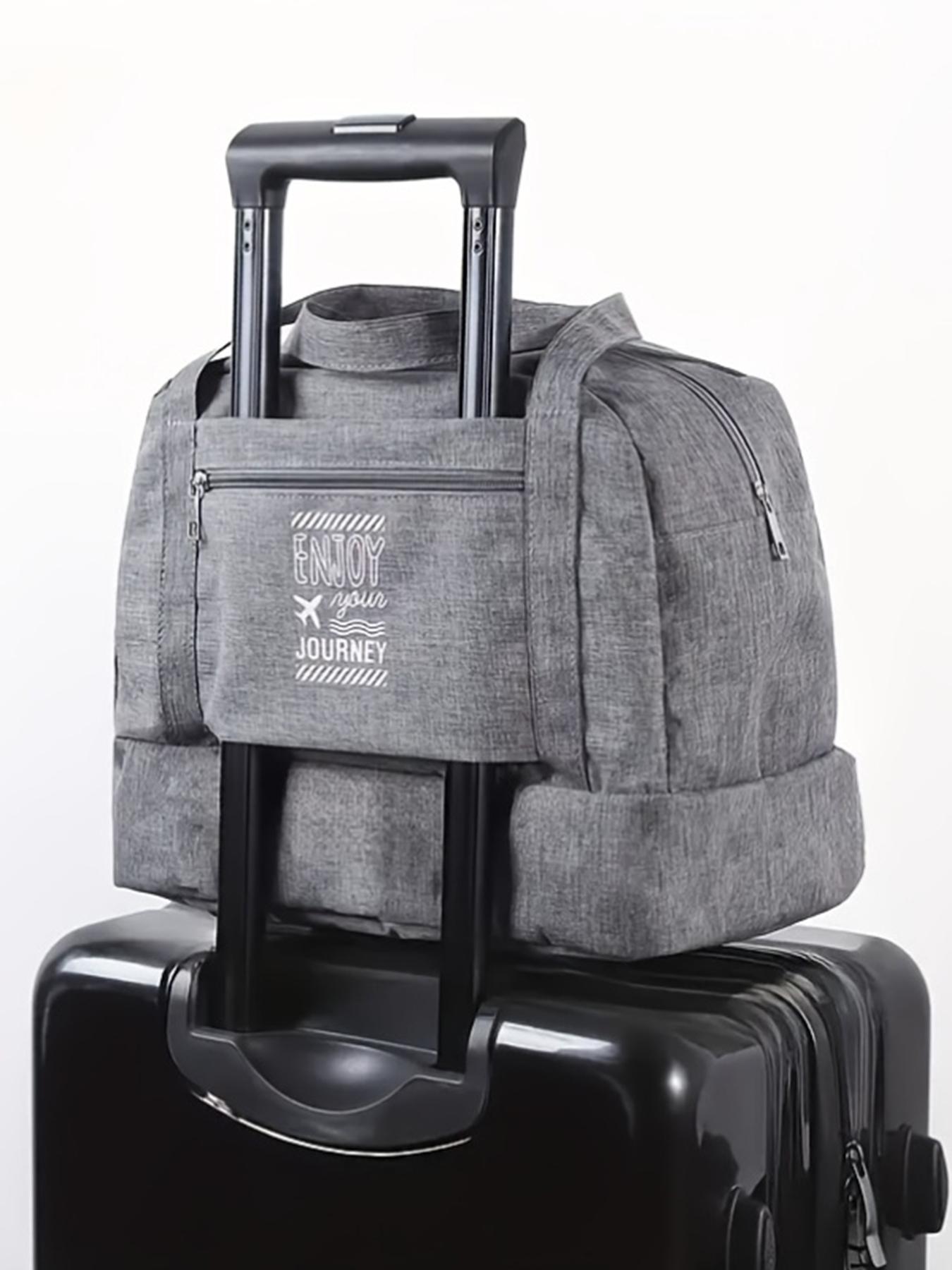 5.28 Gallon Large Capacity Dual Layer Travel Organizer, Gym and Swim Bag, Unisex Sports Bag, Solid Color Carry-On, Weekend Trip Bag