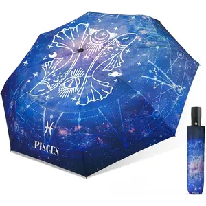 Umbrella Constellations - Folding Windproof Rain Umbrellas Travel Lightweight Sturdy Umbrella for Girls