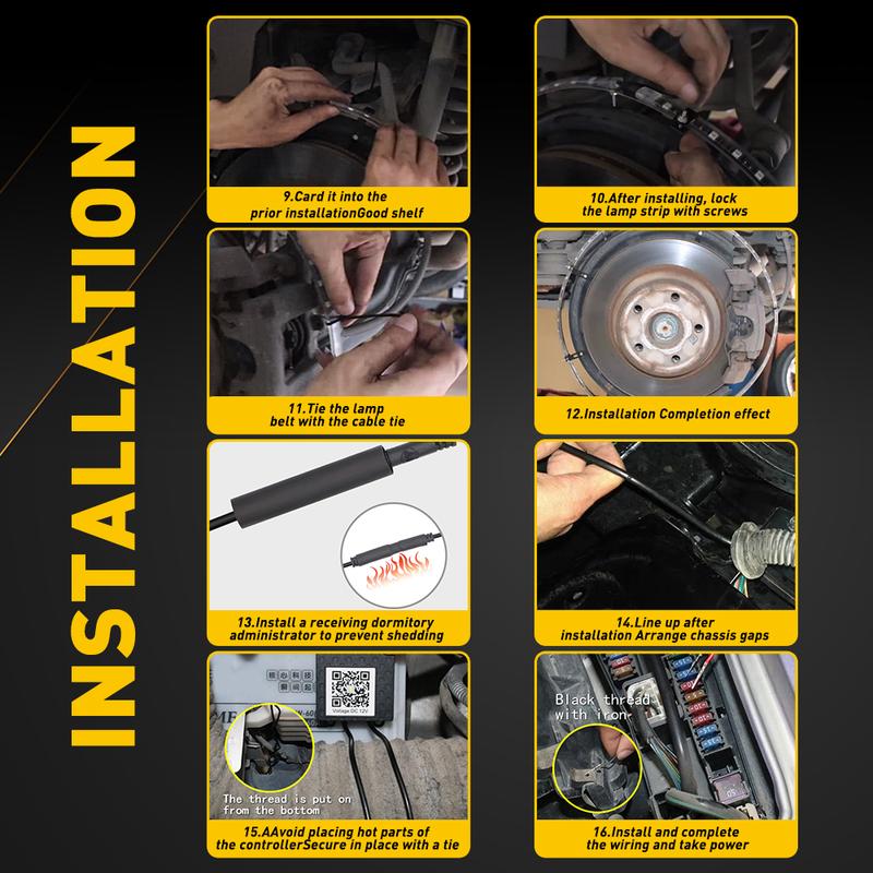 17.5" RGB & Chasing Flow Double Row LED Wheel Ring Rim Lights For Truck Car set