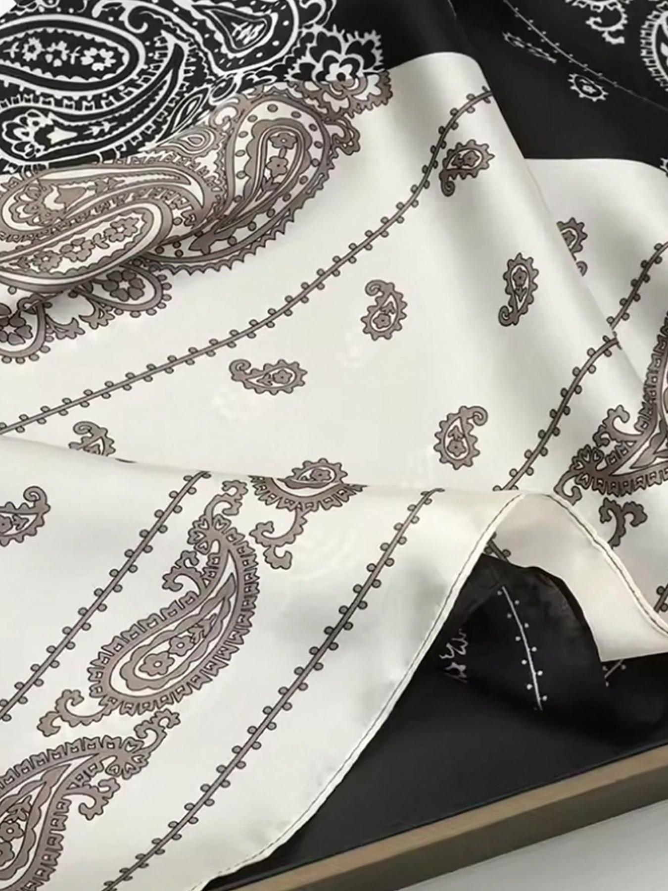Boho Style Paisley Print Women's Headscarf Scarf, Sun Protection Windproof, Casual & Formal Occasions