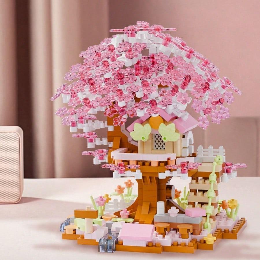 Sakura Tree Building Block Set, Creative Floral Toy, DIY Bouquet Model, Educational Craft Kit, Mother's Day Gift, Valentine's Day Present